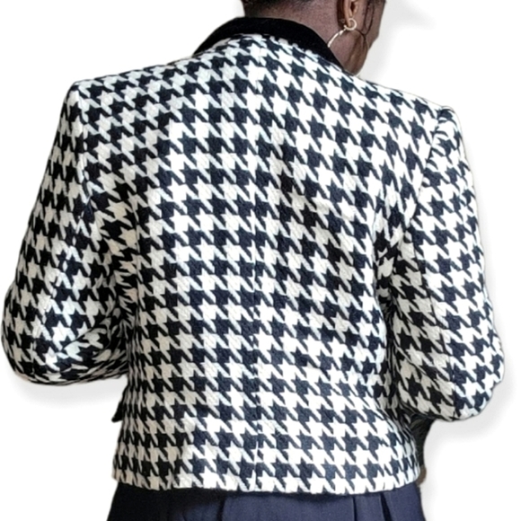 NWT Vintage Evan Picone Houndstooth wool blazer - Picture 3 of 15